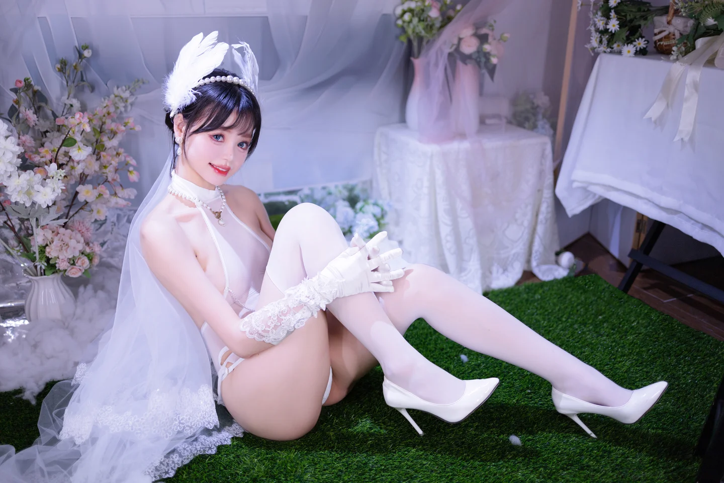 星黛鹿鹿 - No.015 白丝花嫁 [53P-576MB] tg@simisebaisi 【丝足阁】038.webp